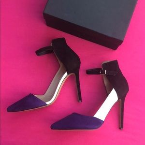 New Tony Bianco Purple, Black & White Heels Sz 9